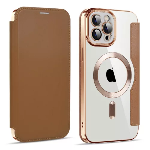 Techsuit - SmartMag Book Case - iPhone 11 Pro Max - Brown