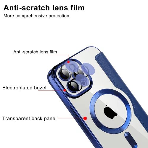 Techsuit - SmartMag kinyitható tok - iPhone 11 Pro Max - VIlágoskék