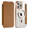 Techsuit - SmartMag kinyitható tok - iPhone 13 Pro - Barna