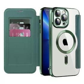 Techsuit - SmartMag kinyitható tok - iPhone 13 Pro - Zöld