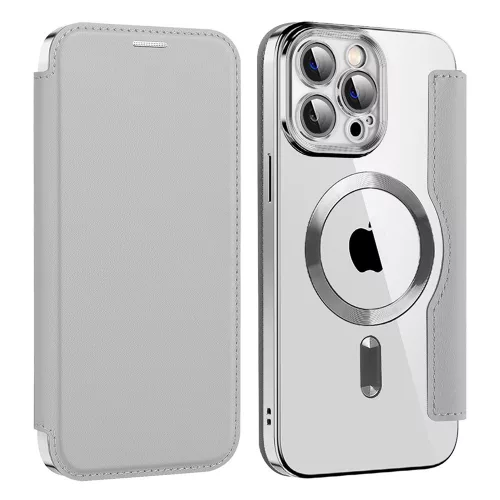 Techsuit - SmartMag kinyitható tok - iPhone 13 Pro - Szürke