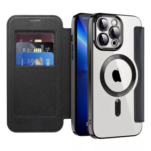 Techsuit - SmartMag Book Case - iPhone 13 Pro Max - Black