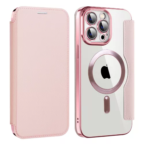 Techsuit - SmartMag kinyitható tok - iPhone 13 Pro Max - Rózsaszín