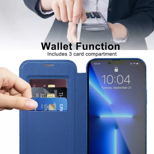 Techsuit - SmartMag Book Case - iPhone 13 Pro Max - Blue