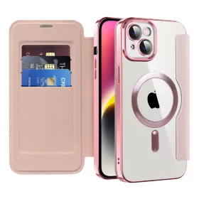   Techsuit - SmartMag kinyitható tok - iPhone 14 Plus - Rózsaszín