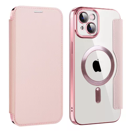 Techsuit - SmartMag kinyitható tok - iPhone 14 Plus - Rózsaszín