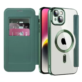Techsuit - SmartMag kinyitható tok - iPhone 14 Plus - Zöld