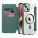 Techsuit - SmartMag kinyitható tok - iPhone 14 Plus - Zöld