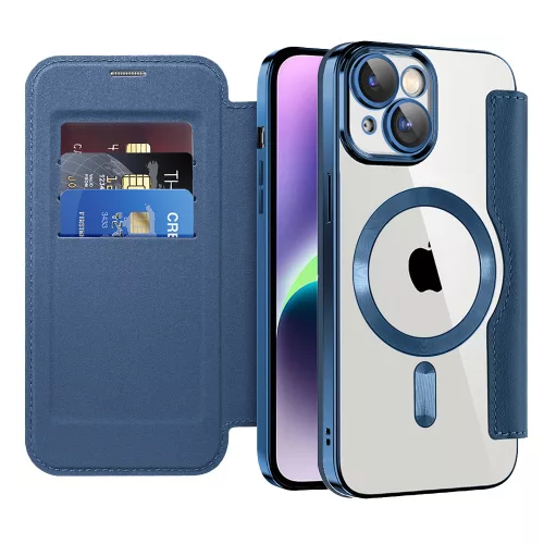 Techsuit - SmartMag Book Case - iPhone 14 Plus - Blue