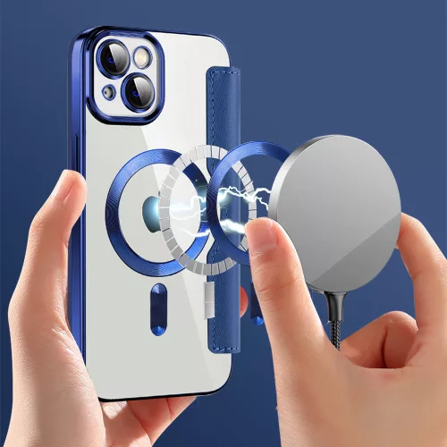 Techsuit - SmartMag Book Case - iPhone 14 Plus - Blue