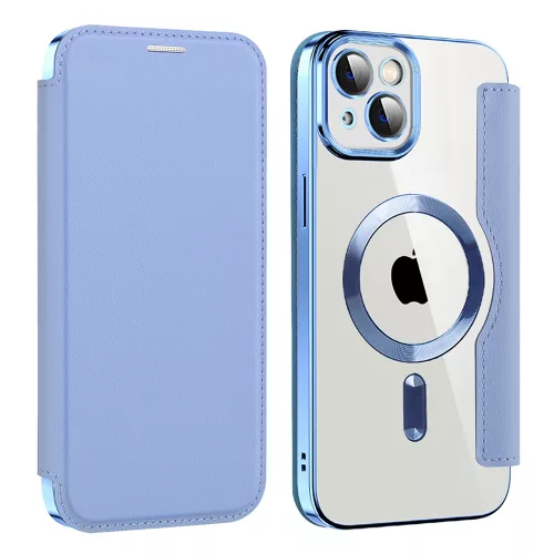 Techsuit - SmartMag kinyitható tok - iPhone 14 Plus - VIlágoskék