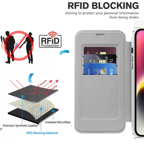 Techsuit - SmartMag kinyitható tok - iPhone 14 Plus - Szürke