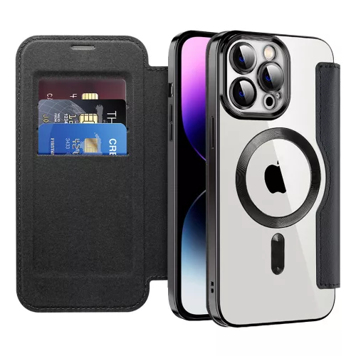 Techsuit - SmartMag Book Case - iPhone 14 Pro Max - Black
