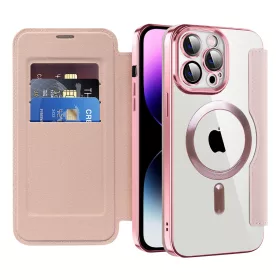   Techsuit - SmartMag kinyitható tok - iPhone 14 Pro Max - Rózsaszín