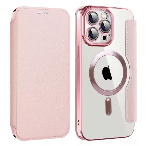 Techsuit - SmartMag kinyitható tok - iPhone 14 Pro Max - Rózsaszín