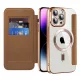 Techsuit - SmartMag kinyitható tok - iPhone 14 Pro Max - Barna