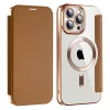 Techsuit - SmartMag kinyitható tok - iPhone 14 Pro Max - Barna