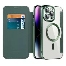   Techsuit - SmartMag kinyitható tok - iPhone 14 Pro Max - Zöld