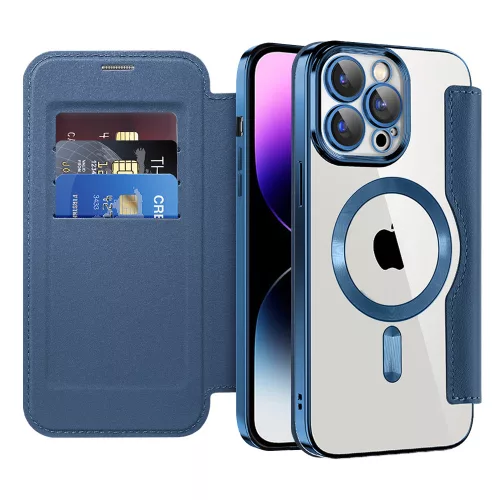 Techsuit - SmartMag kinyitható tok - iPhone 14 Pro Max - Kék