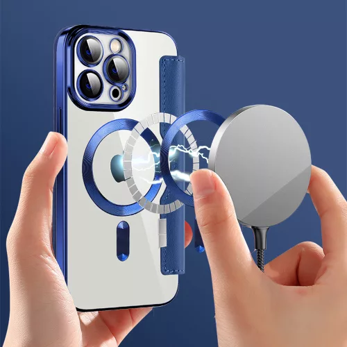 Techsuit - SmartMag kinyitható tok - iPhone 14 Pro Max - Kék