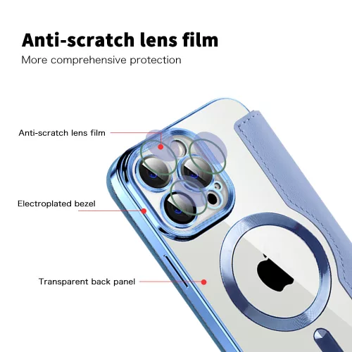 Techsuit - SmartMag kinyitható tok - iPhone 14 Pro Max - VIlágoskék