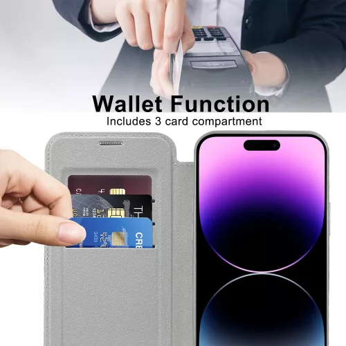 Techsuit - SmartMag kinyitható tok - iPhone 14 Pro Max - Szürke