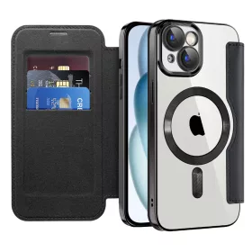 Techsuit - SmartMag Book Case - iPhone 15 - Black