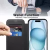 Techsuit - SmartMag Book Case - iPhone 15 - Black