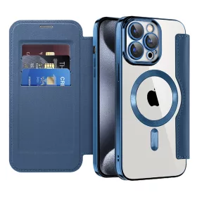 Techsuit - SmartMag kinyitható tok - iPhone 15 Pro - Kék