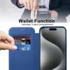 Techsuit - SmartMag kinyitható tok - iPhone 15 Pro - Kék