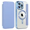 Techsuit - SmartMag kinyitható tok - iPhone 15 Pro - VIlágoskék