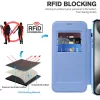 Techsuit - SmartMag kinyitható tok - iPhone 15 Pro - VIlágoskék