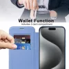 Techsuit - SmartMag kinyitható tok - iPhone 15 Pro - VIlágoskék