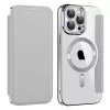 Techsuit - SmartMag kinyitható tok - iPhone 15 Pro - Szürke