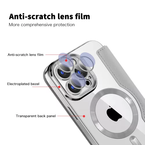 Techsuit - SmartMag kinyitható tok - iPhone 15 Pro - Szürke