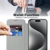 Techsuit - SmartMag kinyitható tok - iPhone 15 Pro - Szürke