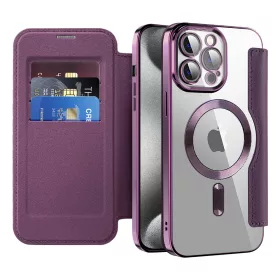 Techsuit - SmartMag kinyitható tok - iPhone 15 Pro - Lila