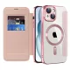 Techsuit - SmartMag kinyitható tok - iPhone 15 Plus - Rózsaszín