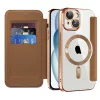 Techsuit - SmartMag kinyitható tok - iPhone 15 Plus - Barna