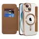 Techsuit - SmartMag kinyitható tok - iPhone 15 Plus - Barna