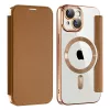 Techsuit - SmartMag kinyitható tok - iPhone 15 Plus - Barna