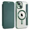 Techsuit - SmartMag kinyitható tok - iPhone 15 Plus - Zöld