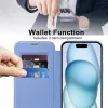 Techsuit - SmartMag kinyitható tok - iPhone 15 Plus - VIlágoskék