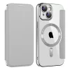 Techsuit - SmartMag kinyitható tok - iPhone 15 Plus - Szürke
