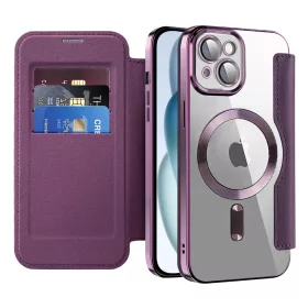 Techsuit - SmartMag Book Case - iPhone 15 Plus - Purple