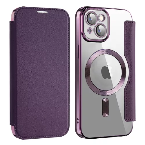 Techsuit - SmartMag Book Case - iPhone 15 Plus - Purple