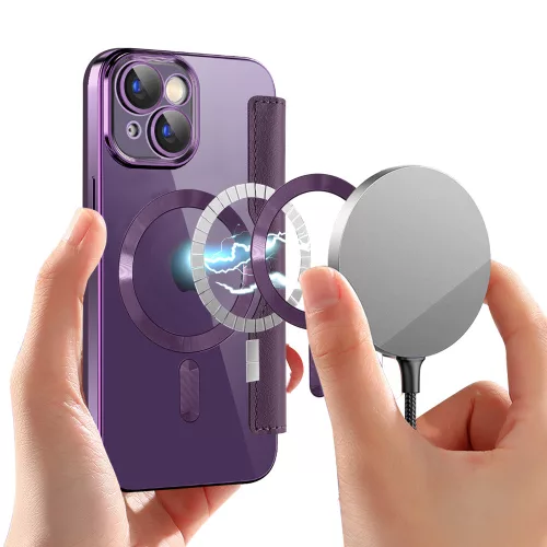 Techsuit - SmartMag Book Case - iPhone 15 Plus - Purple