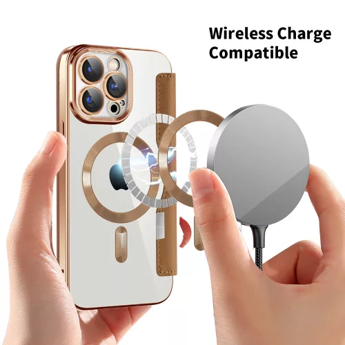 Techsuit - SmartMag kinyitható tok - iPhone 15 Pro Max - Barna