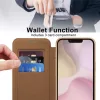 Techsuit - SmartMag Book Case - iPhone 16e / iPhone 17e - Brown