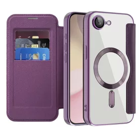   Techsuit - SmartMag Book Case - iPhone 16e / iPhone 17e - Purple